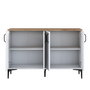 Hanah Home Gabinete Multipropósito Blanco y Nuez